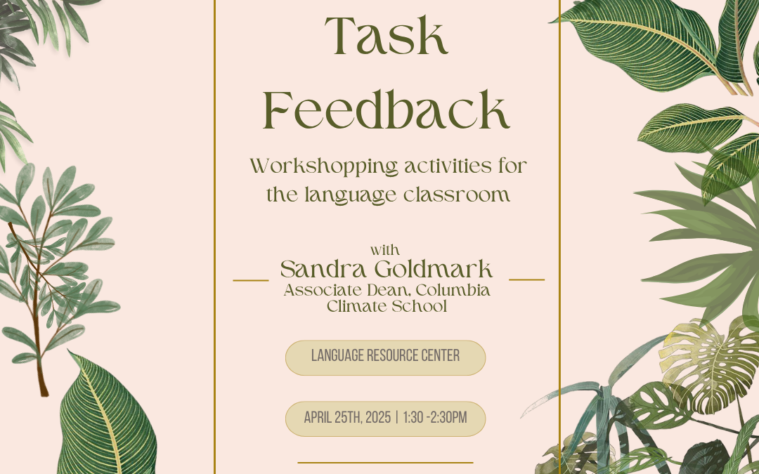 April 25 Workshopping Climate Tasks