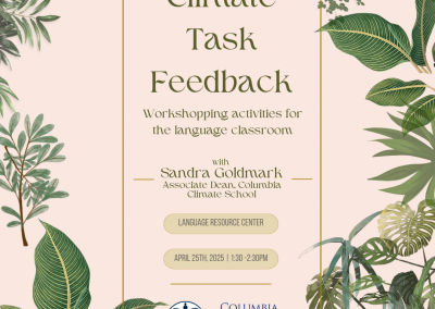 April 25 Workshopping Climate Tasks